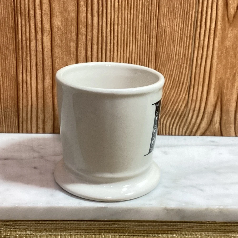 Anthropologie White Mug with Black Letter K